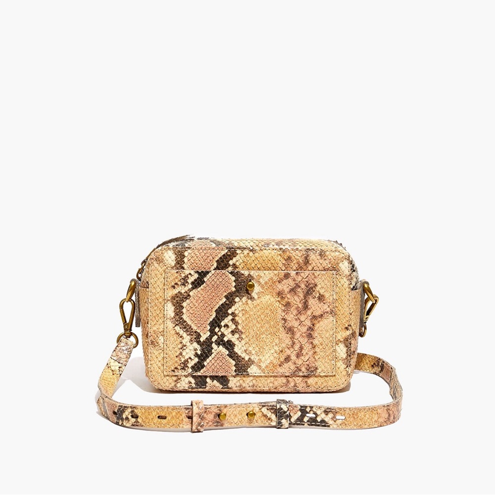 Madewell Transport Camera Bag: Snake Embossed Leather Edition